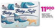 Baby Soft Toilet Rolls 2Ply White-9's Each