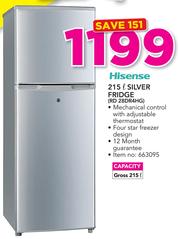 Special Hisense 215Ltr Silver Fridge RD28DR4HG m.guzzle .za