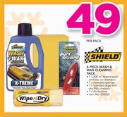 Shield 4 Piece Wash & Wax Cleaning Pack-Per Pack