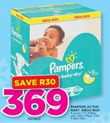 Pampers Active Baby Mega Box(Junior 111's/Maxi Plus 120's/Maxi 132's Or Midi 150's Pack)-Per Pack