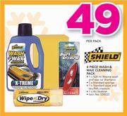 Shield 4 Piece Wash & Wax Cleaning Pack-Per Pack