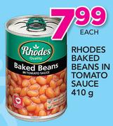 Rhodes Baked Beans In Tomato Sauce-410g