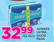 Always Ultra Duos Pads-Per Pack