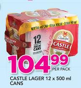 Castle Lager Cans-12 x 500ml Per Pack