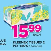 Kleenex Tissues 2 Ply 180's Assorted-Each