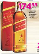Johnnie Walker Red Label Whisky-750ml Each