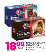 Bakers Romany Creams Or Choc-Kits-200gm Each