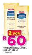 Vaseline Body Lotion-2X400ml/500ml