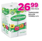 Twinsaver Roller Towels-4's Per pack