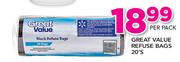 Great Value Refuse Bags-20's Per Pack