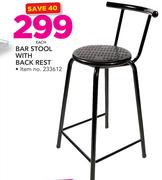 Bar Stool With Back Rest