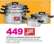 Hart 10 Piece Aluminium Solid Lid Pot Set-Per Set