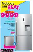 Hisense 610Ltr Bottom Freezer Fridge INOX H610BI-WD With Free 46Ltr Bar Fridge