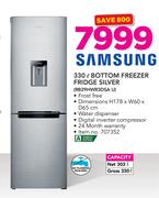 Samsung 330Ltr Bottom Freezer Fridge Silver RB29HWR3DSA U
