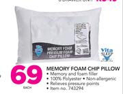 Vitasleep Memory Foam Chip Pillow