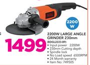 Black & Decker 2200W Large Angle Grinder 230mm BDGL2223-B9