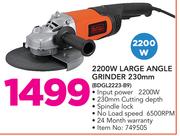 Black & Decker 2200W Large Angle Grinder 230mm BDGL2223-B9