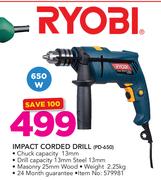 Ryobi Impact Corded Drill PD-650