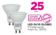Simple Choice LED GU10 Globes Energy Saving