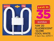 Eurolux 16W 2D Fluorescent Globe Cool White