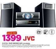 JVC 2.0 Ch DVD Micro HiFi UX-DN500