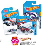 Hot Wheels 1:64 Basic Die Cast Cars-For 3