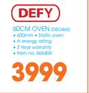 Defy 60cm Oven DBO463