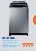 Samsung 15Kg Silver Top Load Washing Machine WA15J5730SS F