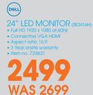 Dell 24" LED Monitor SE2416H