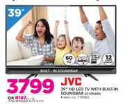 JVC 39" HD LED TV With Built-In Soundbar LT-39N350