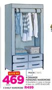 Mainstays 4 Shelf Wardrobe