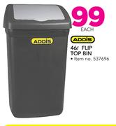 Addis 46Ltr Flip Top Bin