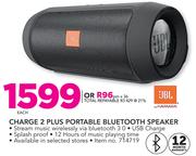 JBL Charge 2 Plus Portable Bluetooth Speaker