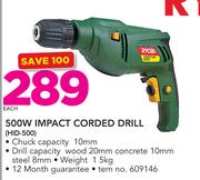 Ryobi 500W Impact Corded Drill HID-500