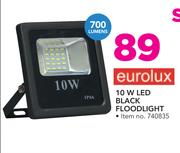 Eurolux 10W LED Black Floodlight