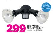 LED Par 38 Security Light Includes 2 X 11W LED Globes
