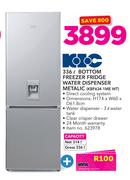 KIC 336Ltr Bottom Freezer Fridge Water Dispenser (Metallic) KBF634 1ME WT 