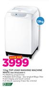 Samsung 13Kg Top Load Washing Machine (White) WA13F5S2UWW F