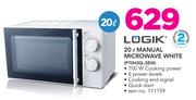 Logik 20Ltr Manual Microwave (White) P70H20L-SEW