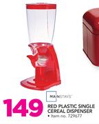 Mainstays Red Plastic Single Cereal Dispenser