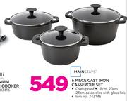 Mainstays 6 Piece Cast Iron Casserole Set