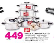 Hart 10 Piece Aluminium Pot Set-Per Set