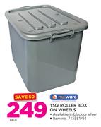 Nuware 150Ltr Roller Box On Wheels-Each