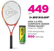 Dunlop Apex 3.0 Pro Composite Senior Tennis Racket-Each