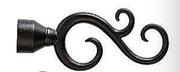 Decorland 25mm Aluminium Accessories Black Finial Swirl