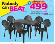 Ebony High Back Chairs-For 6