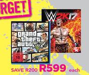 Grand Theft Auto V & W2K17-Each