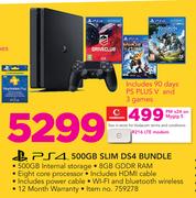 PS4 500GB Slim DS4 Bundle