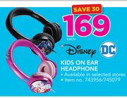Disney/DC  Kids On Ear Heaphone-Each