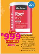Homestead 20Ltr Roof Paint-Each